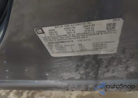 2011 Chevrolet Equinox Ls from USA, damaged, VIN 2CNFLCECXB6219110